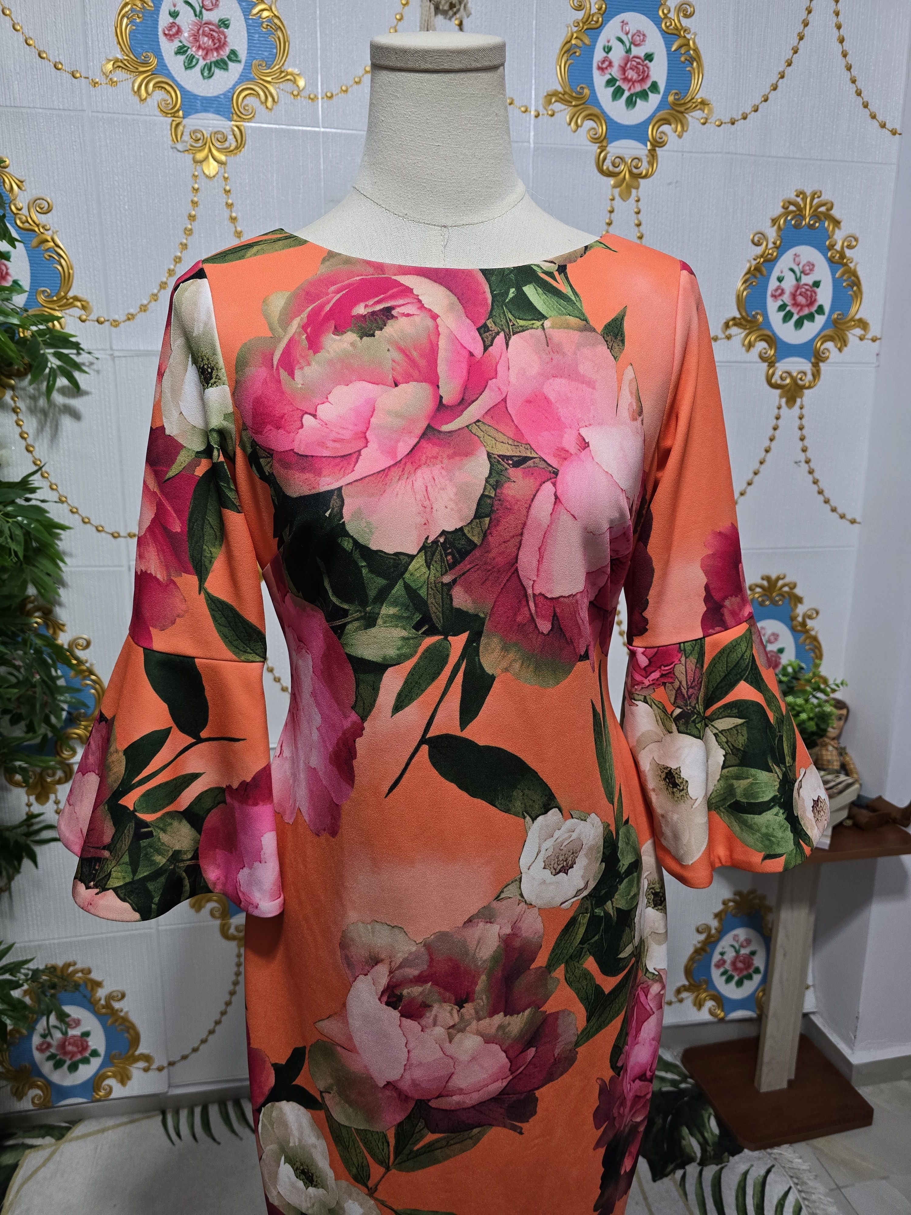 Calvin Klein CALVIN KLEIN dress women size MEDIUM flowers pattern Size M / US 6-8 / IT 42-44 - 2 Thumbnail