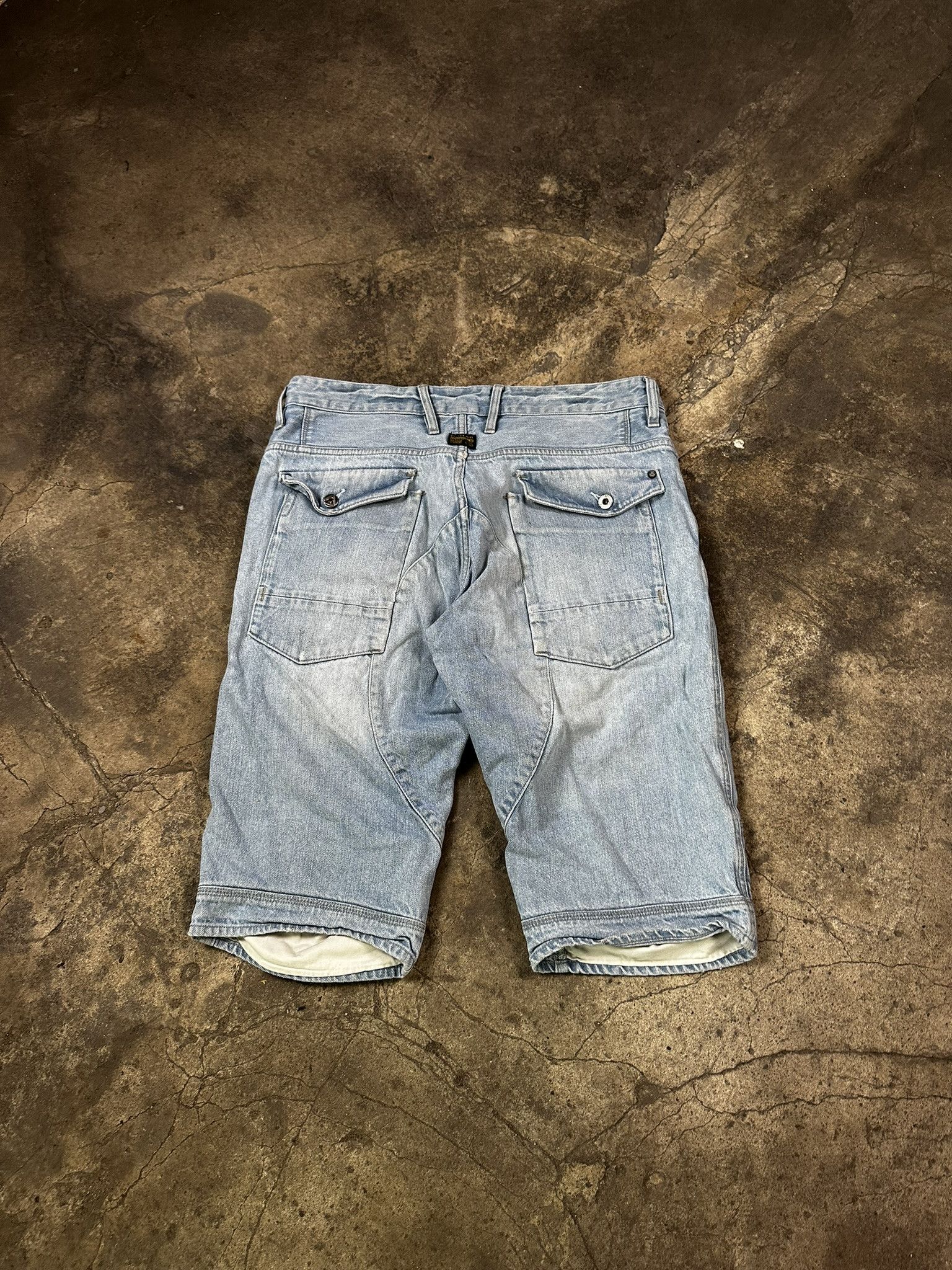 G-Star Vintage G-Star Raw Faded Washed Jeans Shorts Jorts Y2k Size US 36 / EU 52 - 3 Thumbnail