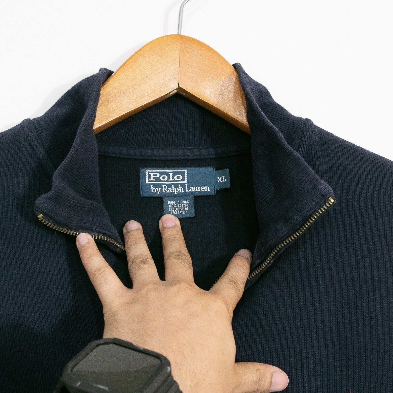 Polo Ralph Lauren × Vintage Vintage Polo Ralph Lauren Quarter Zip Sweater XL Estate Rib Size US XL / EU 56 / 4 - 5 Thumbnail