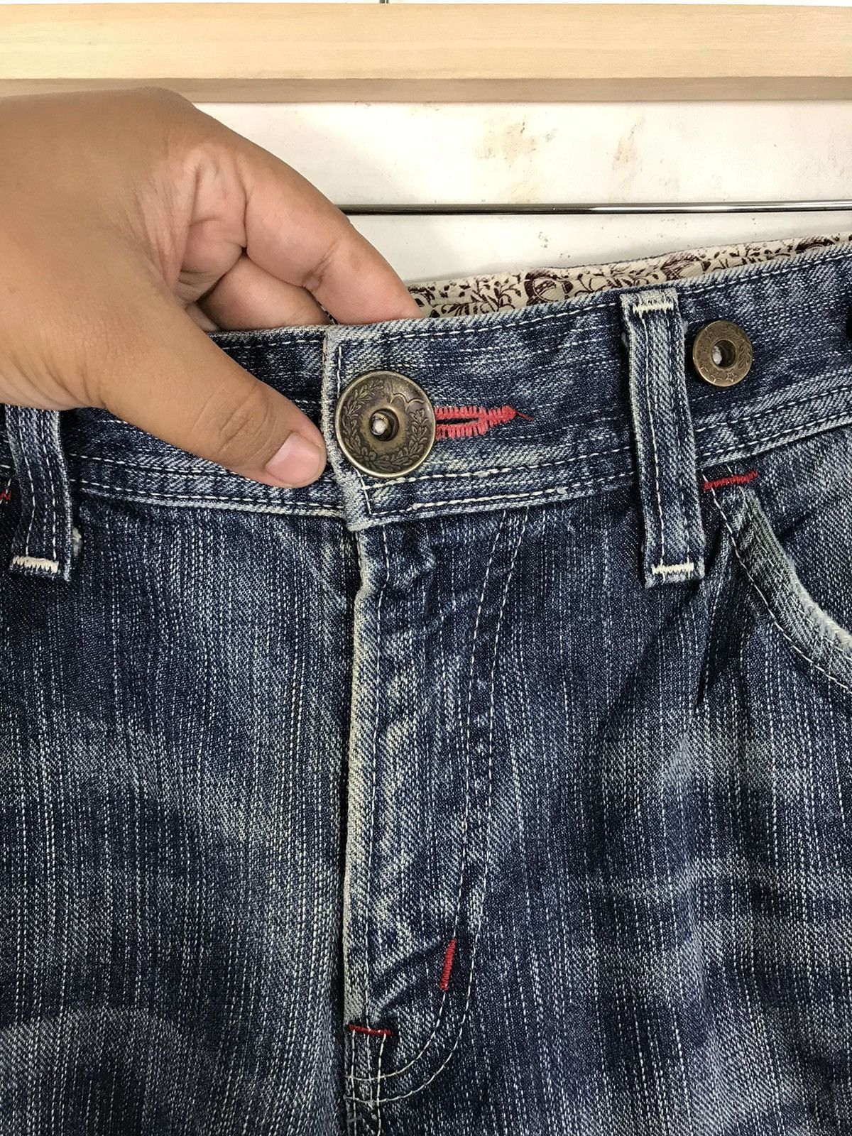 Edwin 💥 EDWIN PAIN SPLASH DISTRESS JEANS Size US 34 / EU 50 - 9 Thumbnail