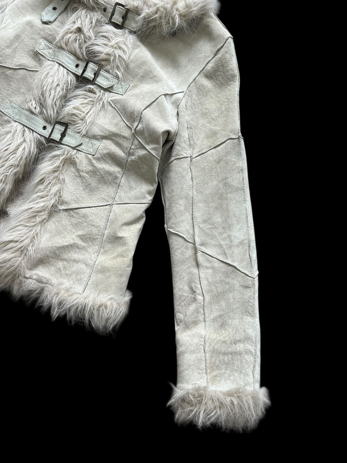 Japanese Brand Vintage Morgan De Toi Pig Suede Leather Fur Jacket I6W9 LGB Size M / US 6-8 / IT 42-44 - 5 Thumbnail