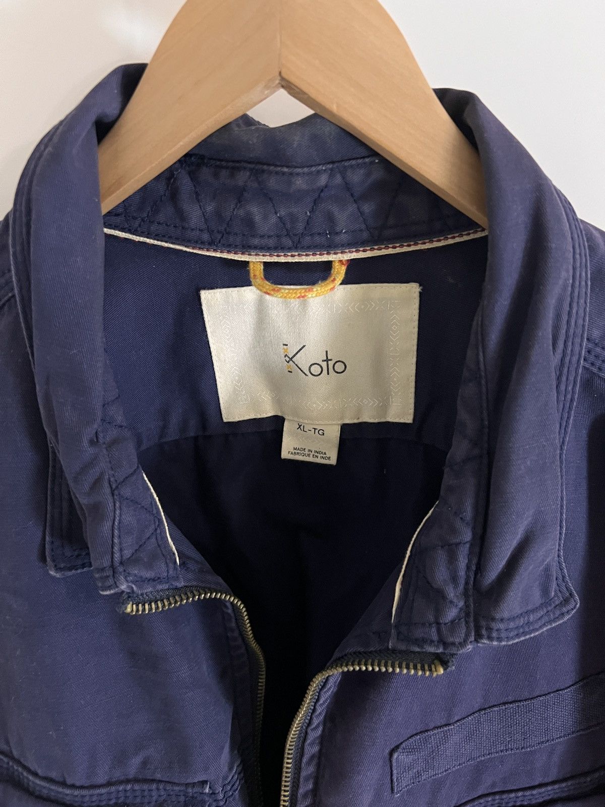 Koto Koto Navy Zip Work Jacket – Minimal Utility Style – Size L Size US XL / EU 56 / 4 - 2 Thumbnail