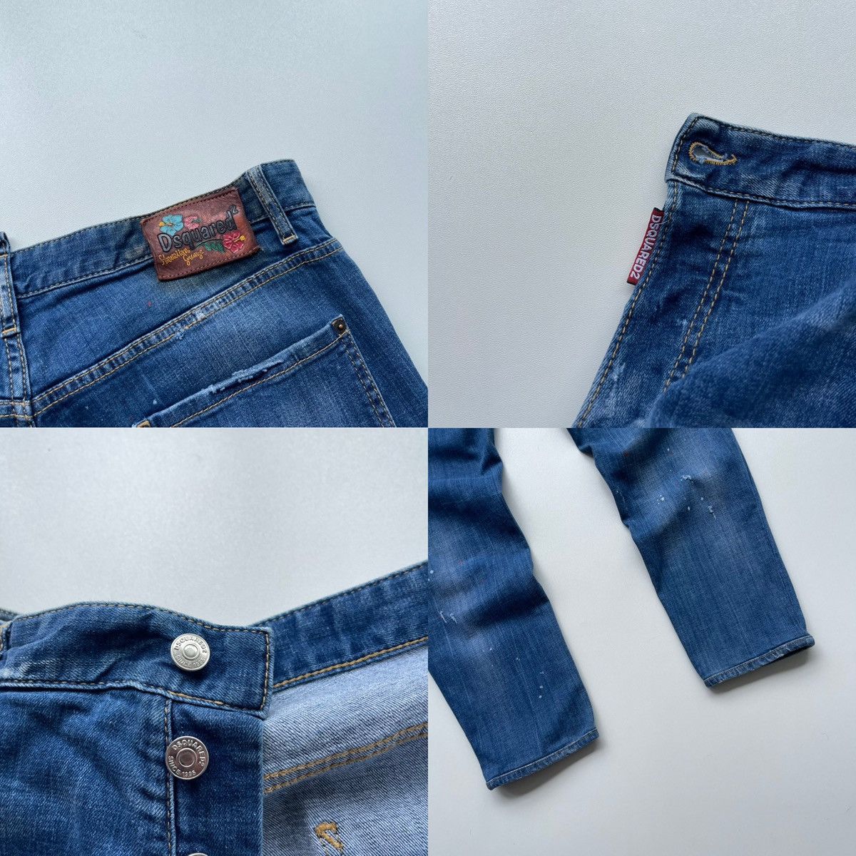 Dsquared2 Dsquared2 Distressed Cool Guy Slim Fit Stretch Jeans Blue Size US 36 / EU 52 - 6 Thumbnail