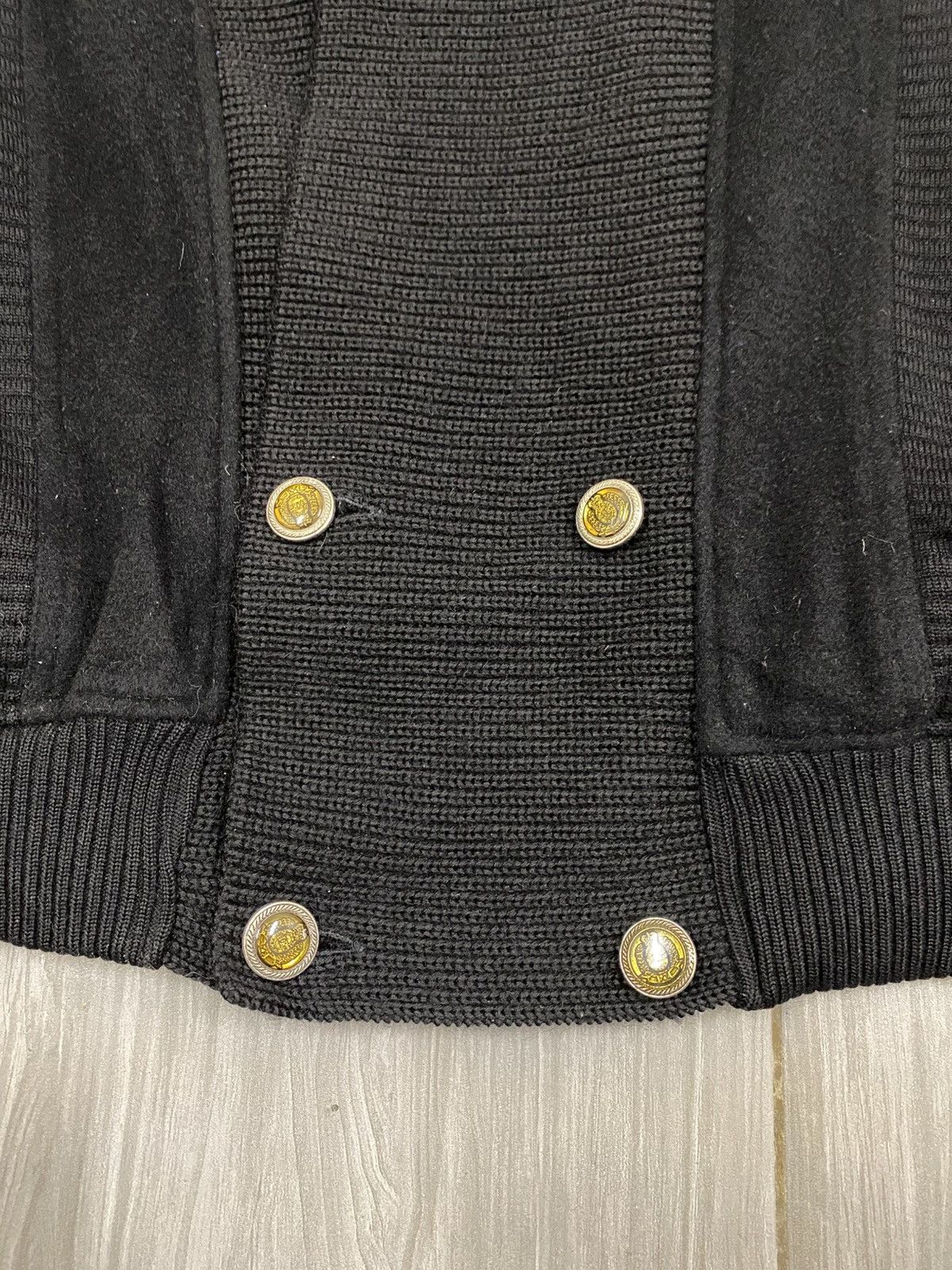 Other Vtg Angelo Cashmere Wool Bomber Jacket Black Size US L / EU 52-54 / 3 - 11 Thumbnail
