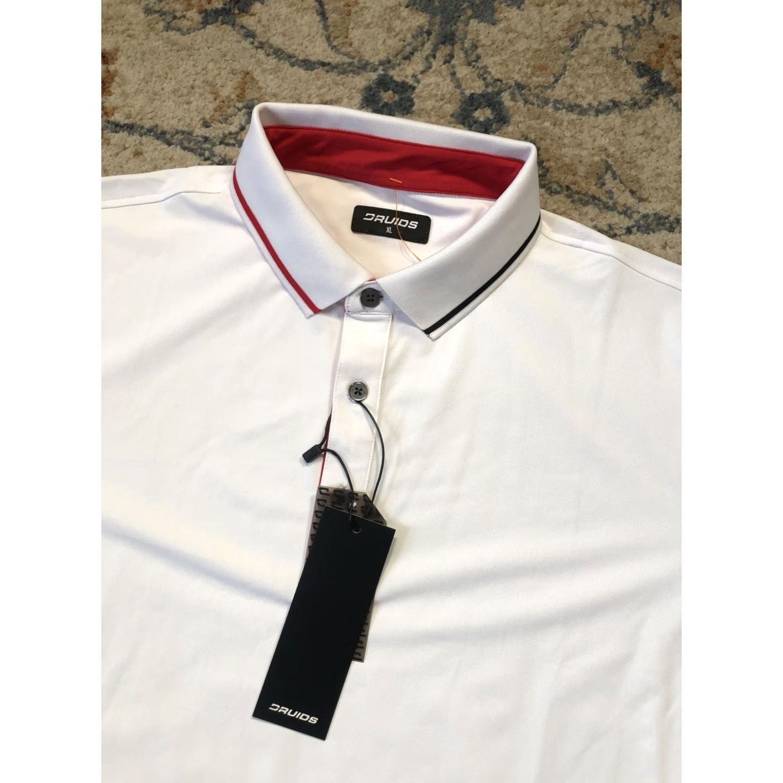 Vintage Druids Polo Shirt Mens XL White Band Polo Golf Performance Short Sleeve Size US XL / EU 56 / 4 - 6 Thumbnail