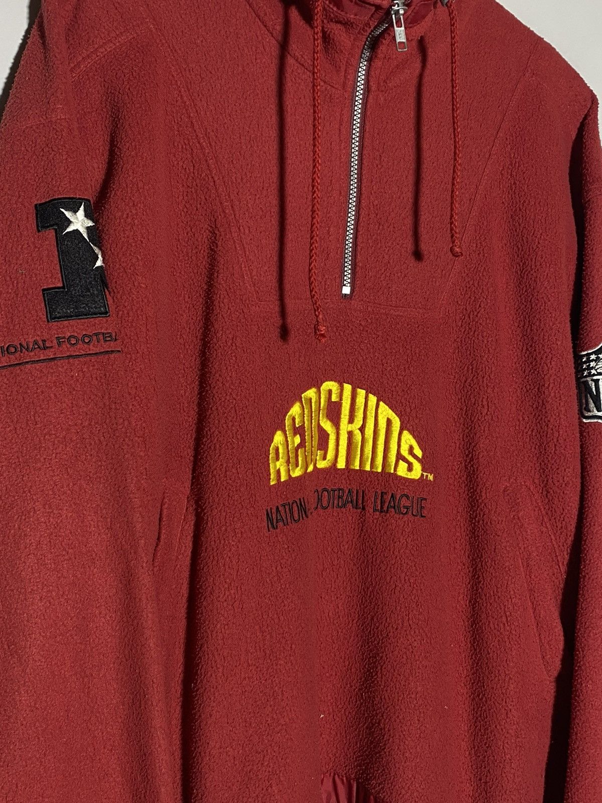 NFL × Vintage Vintage 90s NFL Redskins Washington Fleece Pullover Sweater Size US M / EU 48-50 / 2 - 5 Thumbnail