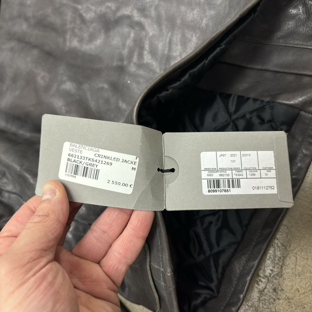 Balenciaga Balenciaga Unifit dirty calf crinkle leather jacket Size US M / EU 48-50 / 2 - 9 Thumbnail
