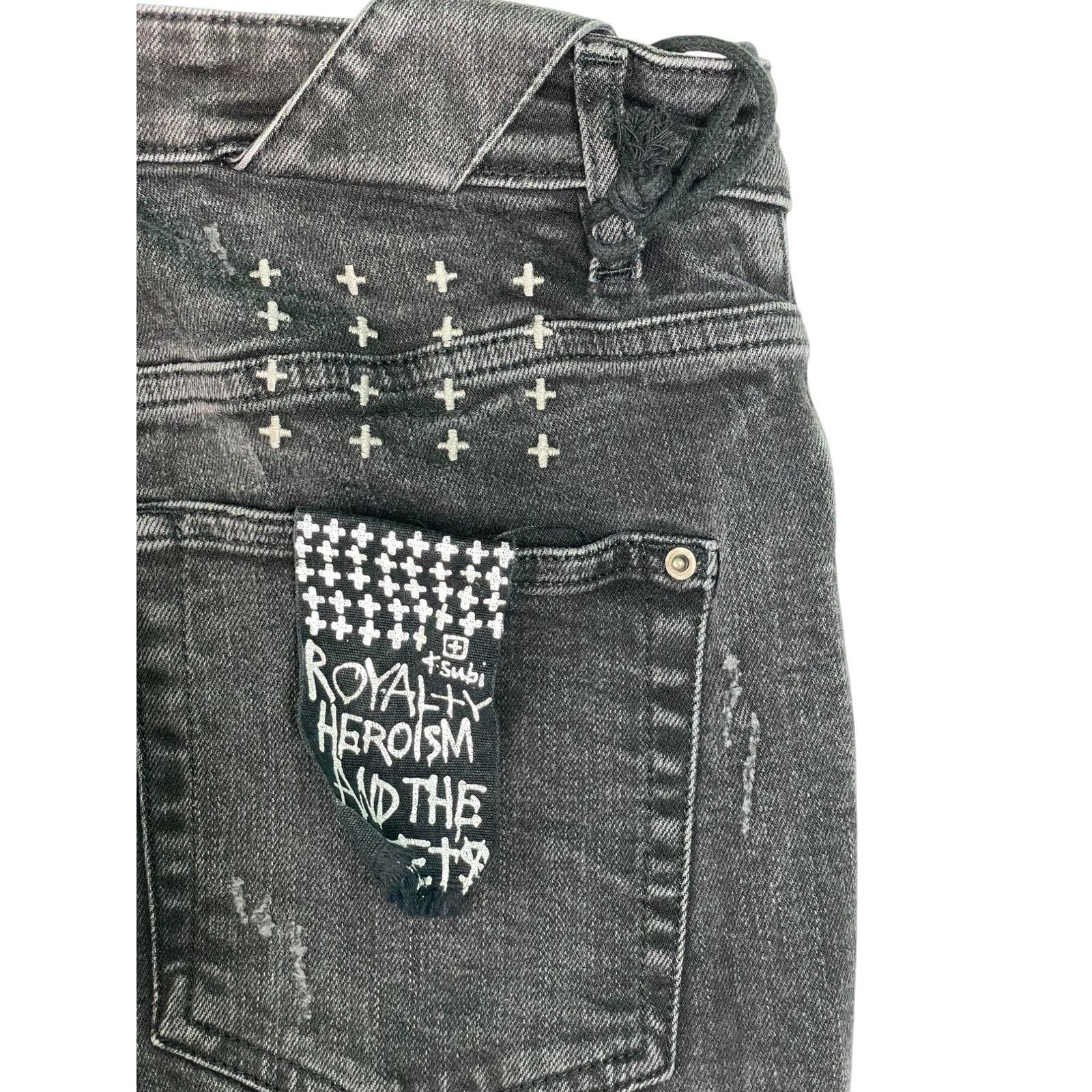 Ksubi Ksubi Patched Black Jeans Size US 33 - 4 Thumbnail