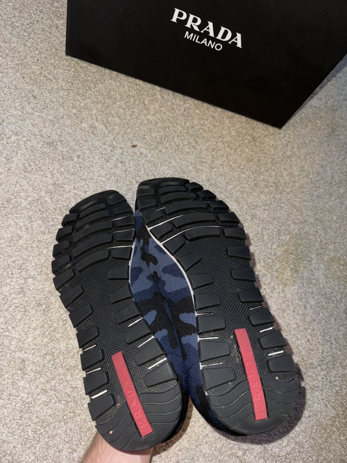 Prada PRADA BLUE CAMO SLIP ON SHOES Size US 10 / EU 43 - 3 Thumbnail