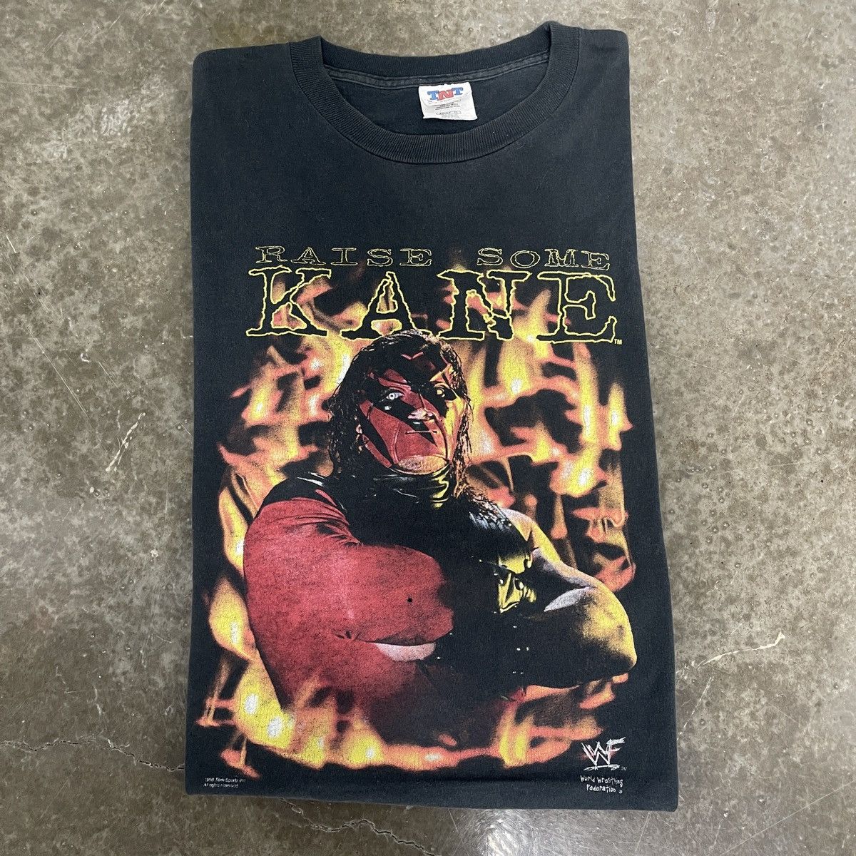 Vintage 1998 Vintage WWF Kane RAISE SOME KANE Tee Size US XL / EU 56 / 4 - 1 Thumbnail