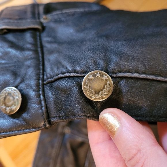 Other Vintage Pellissimo Real Leather Black High Rise Shorts 26/27 Size 26" / US 2 / IT 38 - 4 Thumbnail