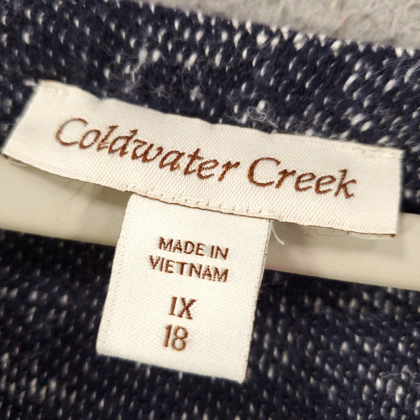 Coldwater Creek Coldwater Creek Sweater Womens 1X Blue Black Heathered Scoop Neck Tunic Size XL / US 12-14 / IT 48-50 - 6 Thumbnail