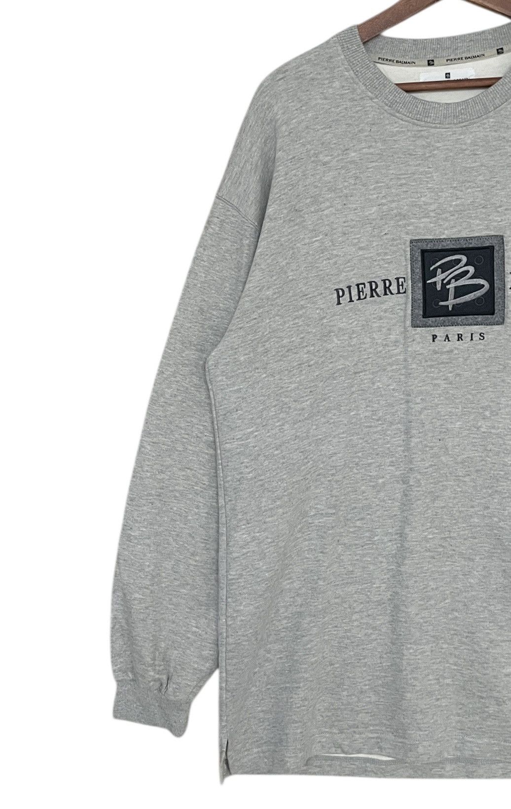 Pierre Balmain × Vintage Vintage Brand Pierre Balmain Big Logo Sweatshirt 1990s Size US XXL / EU 58 / 5 - 3 Thumbnail