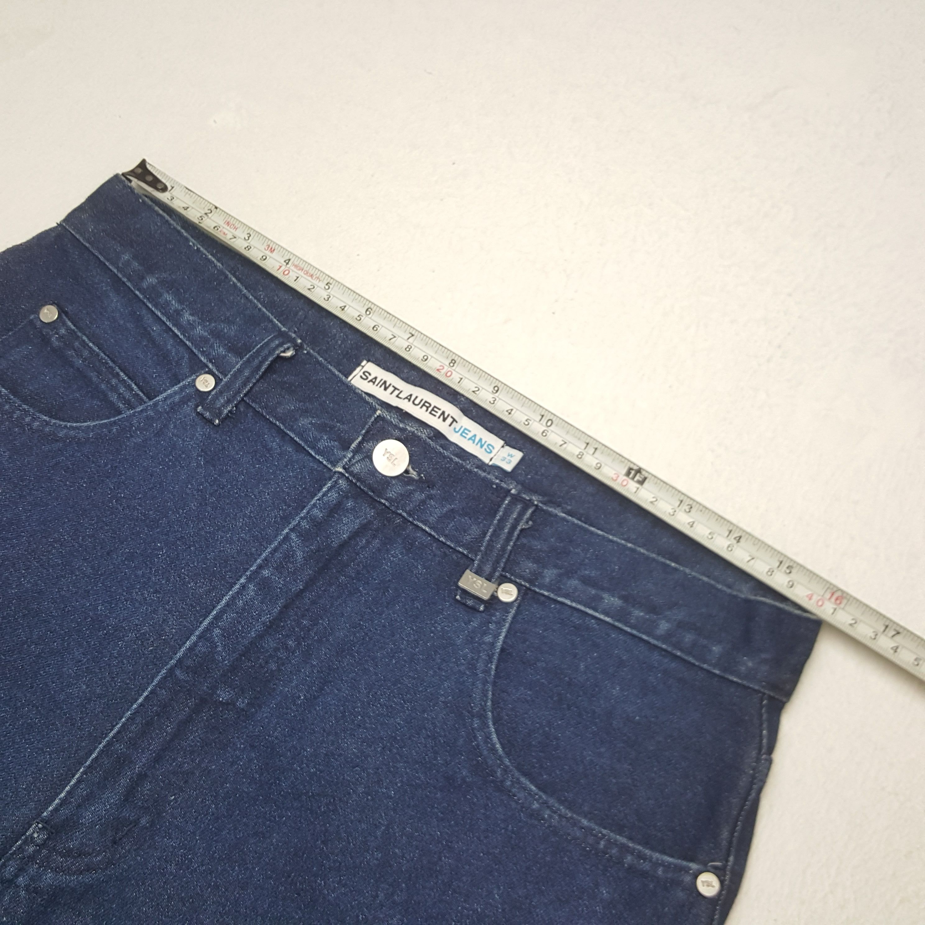 Designer Vintage Saint Laurent Italian Brand Denim Jeans C280N33 Size US 32 / EU 48 - 9 Thumbnail