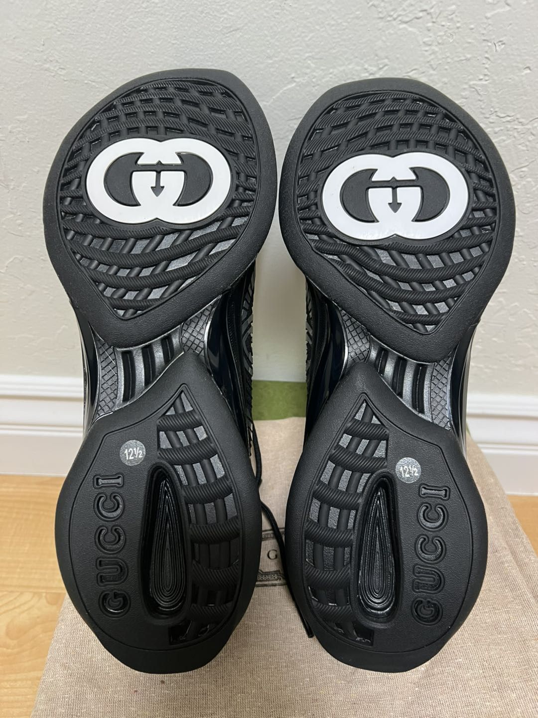 Gucci Gucci Run Sneaker 'All Black' 714658-USM10-8442 Size US 13 / EU 46 - 3 Thumbnail