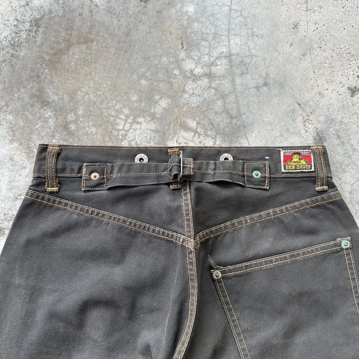 Ben Davis SICKSS💥💥80’s Vintage BEN DAVIS Suspenders Cinch Back Denim Size US 27 - 12 Thumbnail