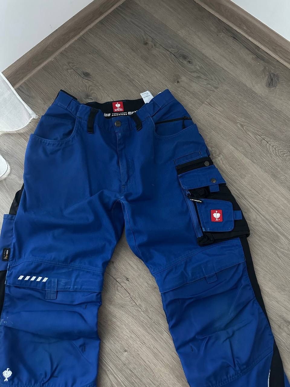 Stewart & Strauss × Vintage Vintage Strauss Workwear Distressed Blue Cargo Pants Size US 31 - 7 Thumbnail