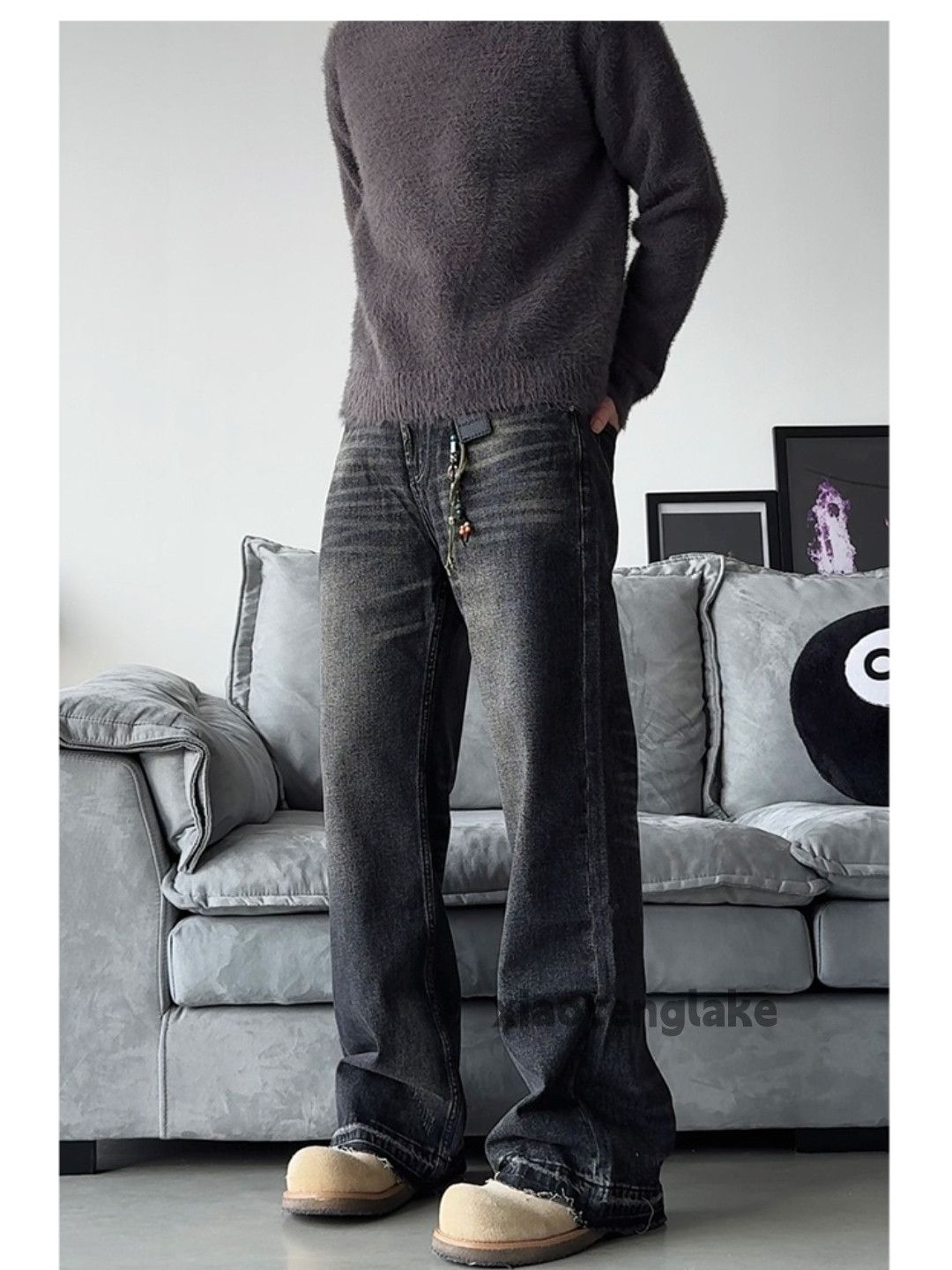 Jean × Vintage Unisex washed workwear loose baggy punk jeans Size US 32 / EU 48 - 5 Thumbnail