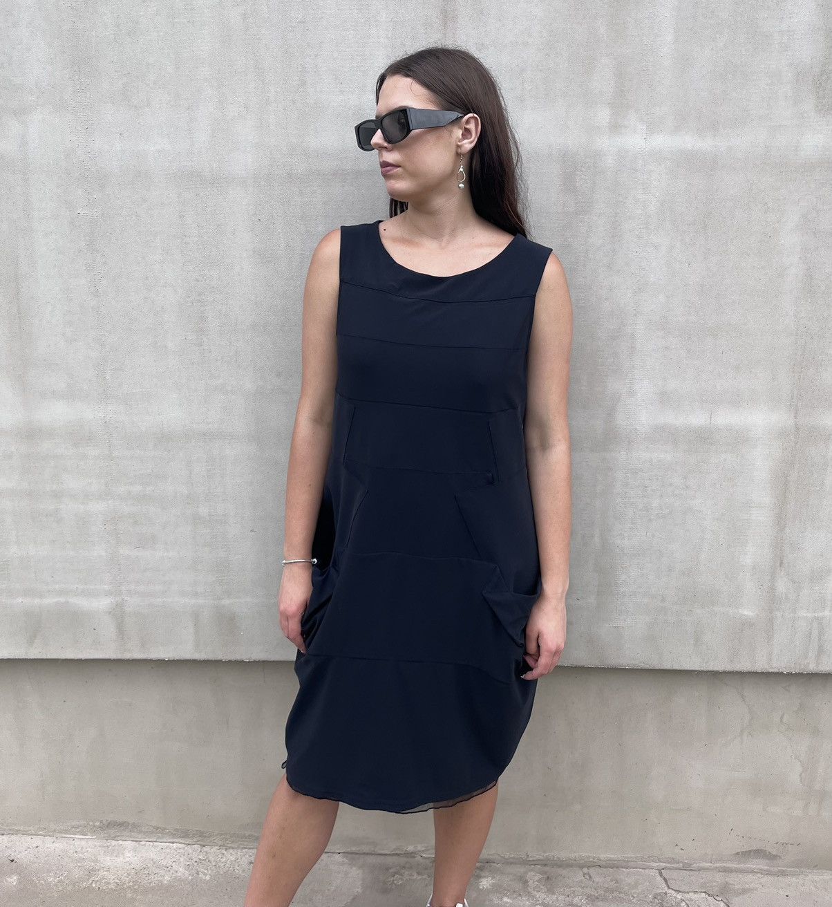 Marithe + Francois Girbaud Marithé François Girbaud Tech Dress Sleeveless Pockets Size M / US 6-8 / IT 42-44 - 2 Thumbnail