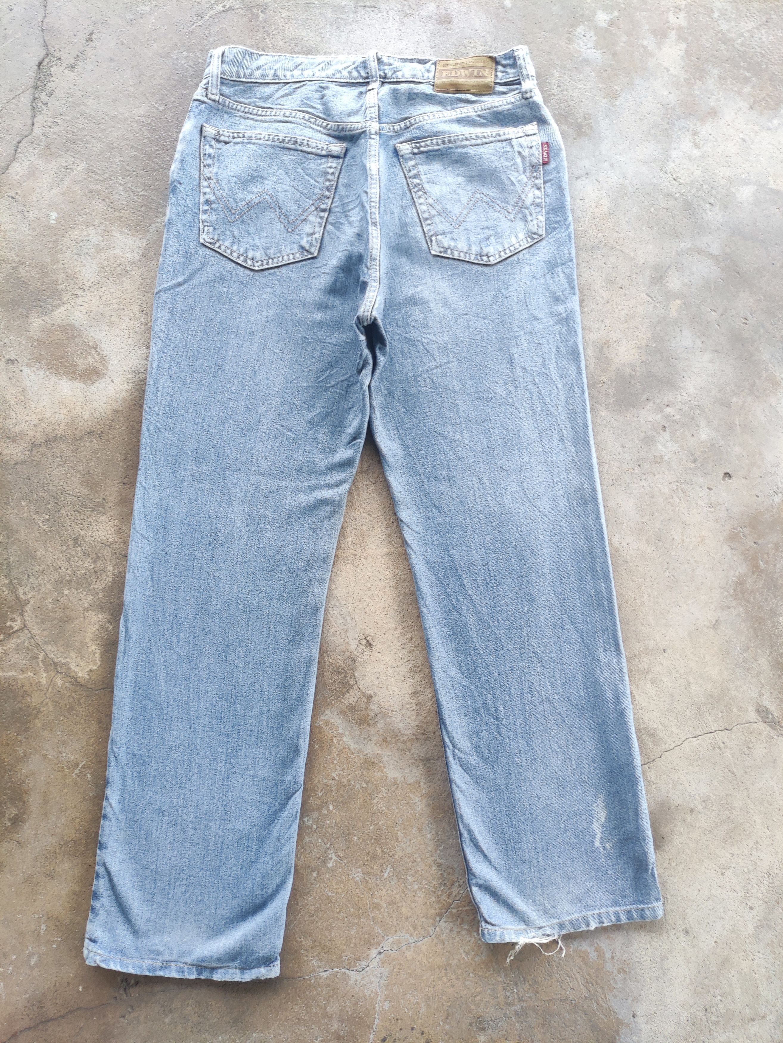 Edwin Vintage Edwin Brand Denim Buggy Faded Pants Size US 32 / EU 48 - 9 Thumbnail