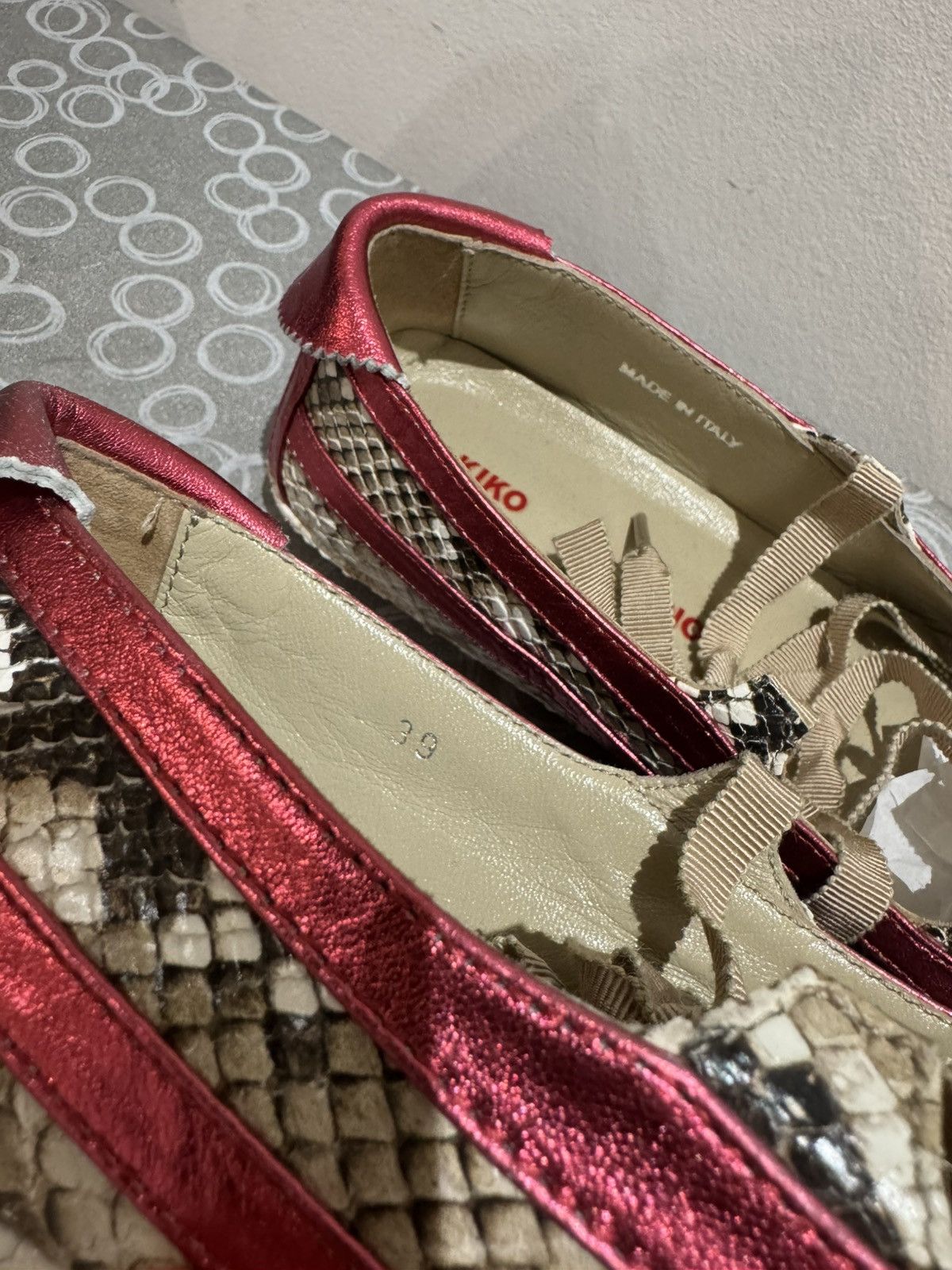 Kiko Kostadinov Kiko Kostadinov Ballet Shoes Red leather straps Size US 9 / IT 39 - 2 Thumbnail