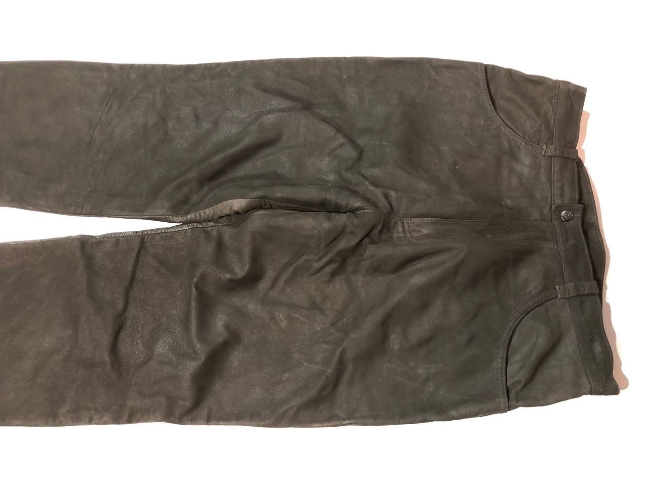 Leather × Vintage Benany Leather Biker Pants Vintage Size US 30 / EU 46 - 3 Thumbnail
