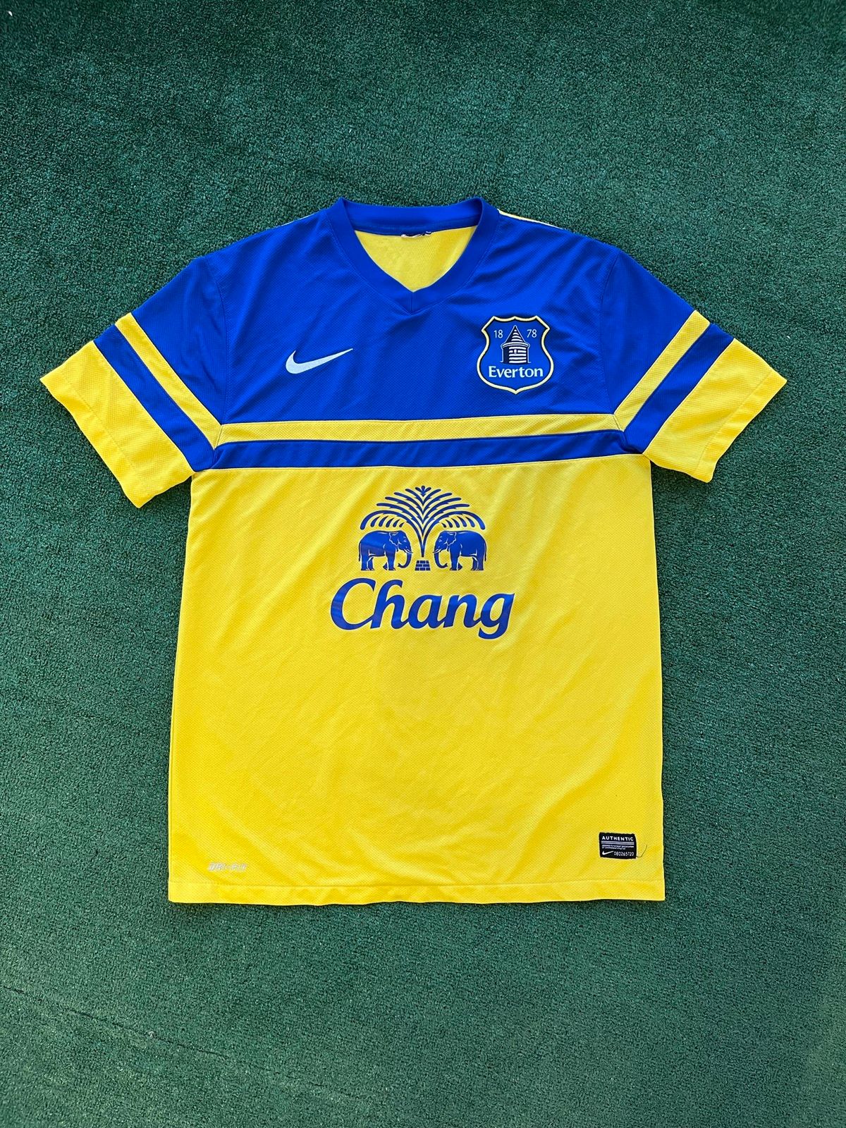 Pre-owned Jersey X Nike Vintage Nike Blokecore Everton Jersey Drill Y2k Home Shirt In Blue/yellow
