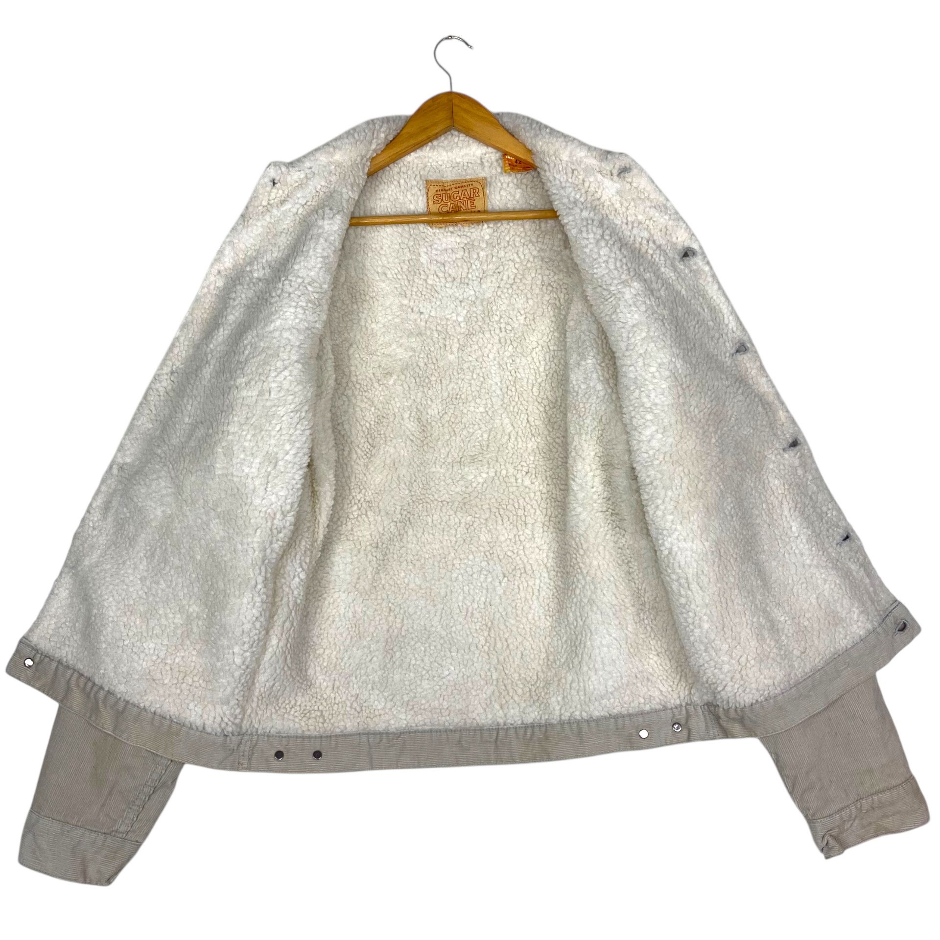 Sugar Cane 💥 SUGAR CANES WESTERN SHERPA TRUCKER JACKET Size US M / EU 48-50 / 2 - 5 Thumbnail