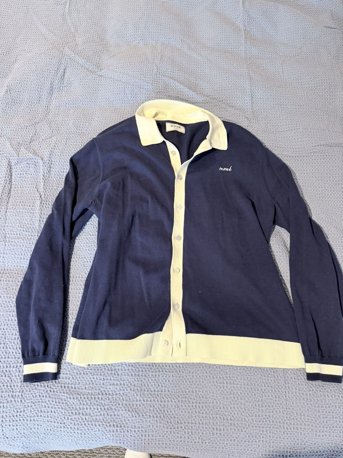 Other Mone Monte Carlo - EVENING KNIT SHIRT - NAVY Size US M / EU 48-50 / 2 - 1 Thumbnail