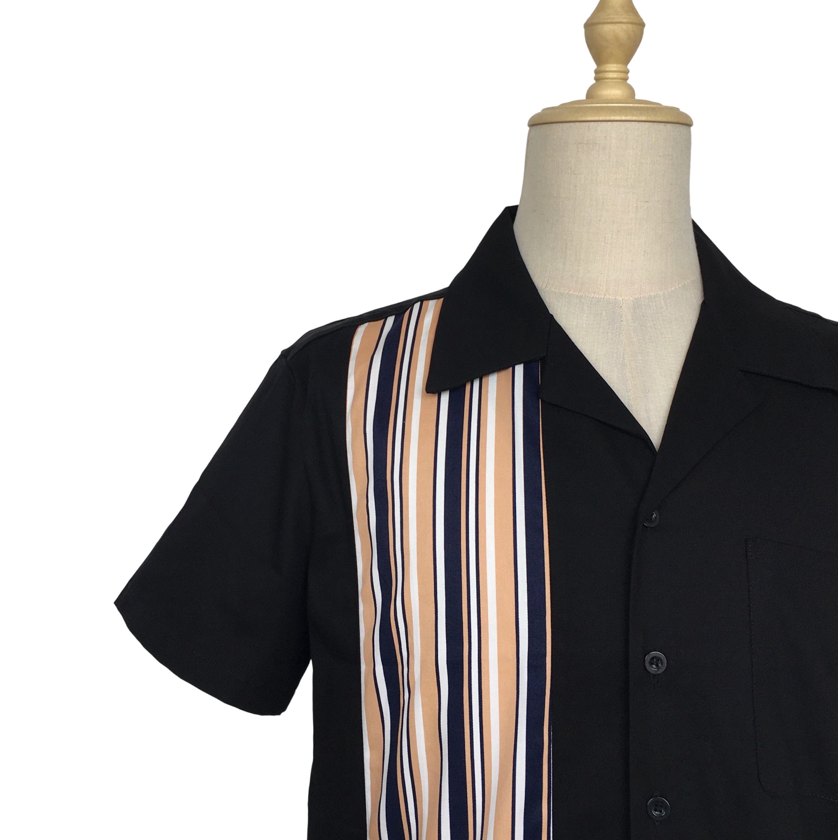 Other Black Casual Shirts Striped Panel Mens Shirts Size US XL / EU 56 / 4 - 5 Thumbnail