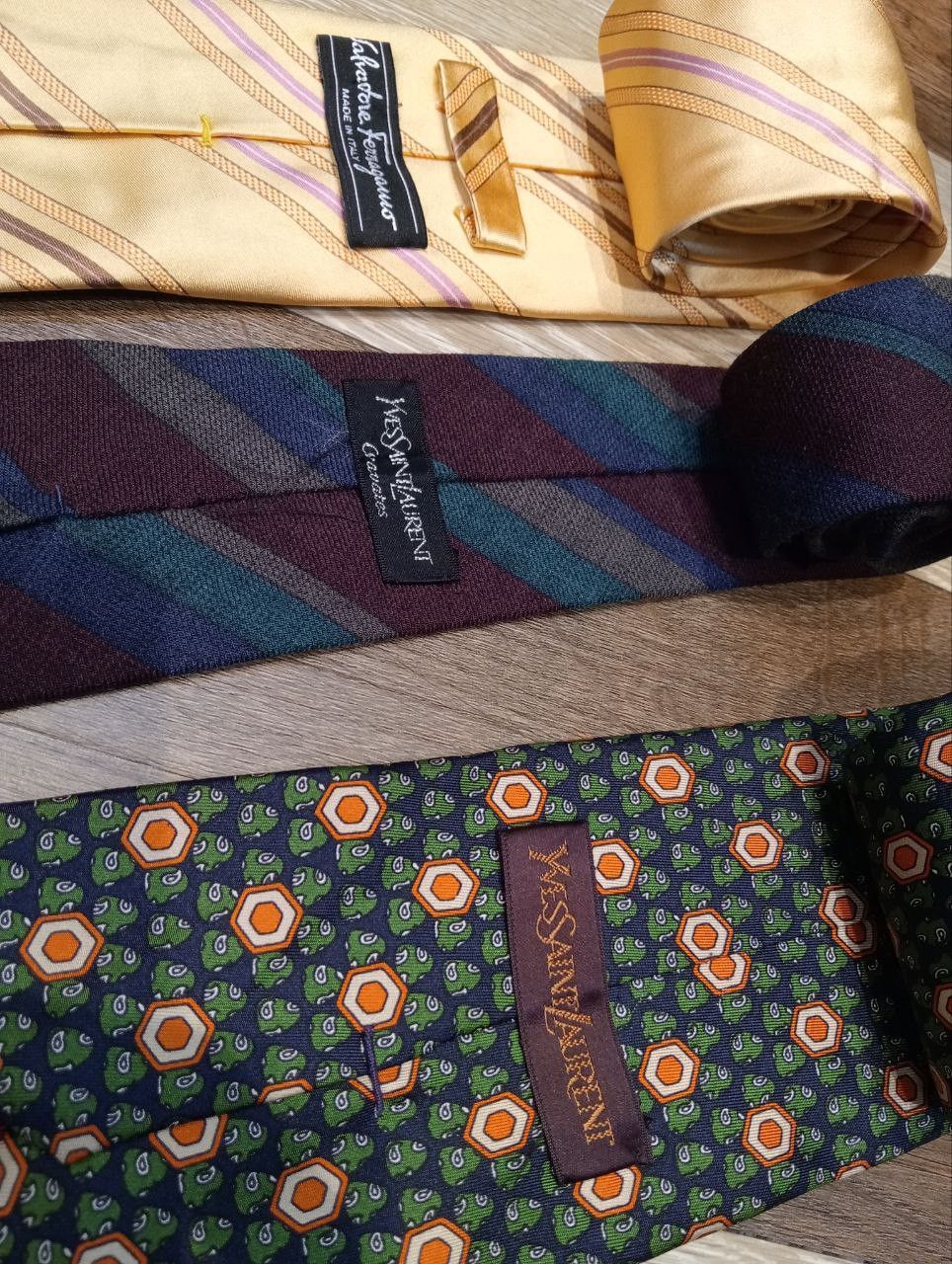 Yves Saint Laurent YVES SAINT LAURENT + SALVATORE FERRAGAMO + YSL TIES Size ONE SIZE - 4 Thumbnail