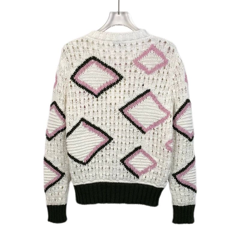 Chanel ChanelBeige geometric pattern inlaid hollow cotton long-sle Size XXS / US 00 / IT 34 - 2 Thumbnail