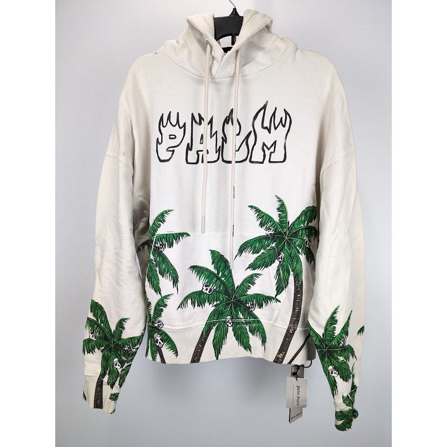 Palm Angels o1rshd1 Palm & Skull Vint Hoody in White Green Size US M / EU 48-50 / 2 - 3 Thumbnail