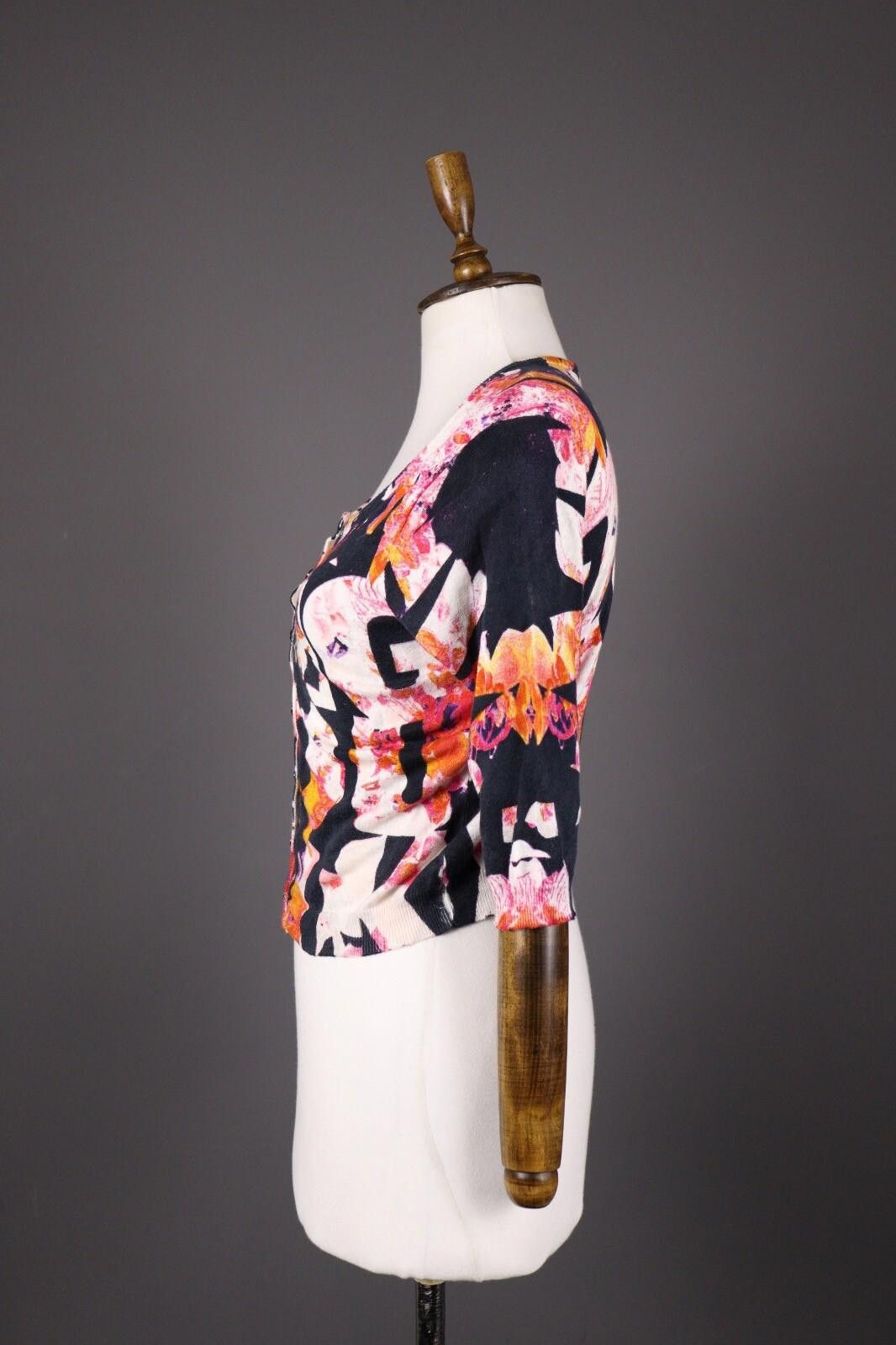 Pink Floyd Pinko Tag Anemone Cardigan Cottone Stampato Sweater Size S Size S / US 4 / IT 40 - 4 Thumbnail