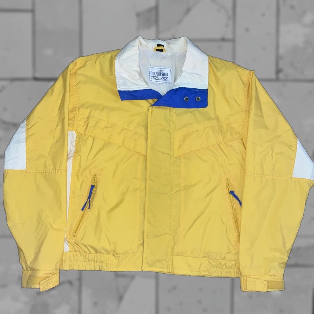 Levi's VINTAGE Levi's Thunder River Yellow Jacket Mens M Nylon Windbreaker Jacket Size US M / EU 48-50 / 2 - 1 Thumbnail