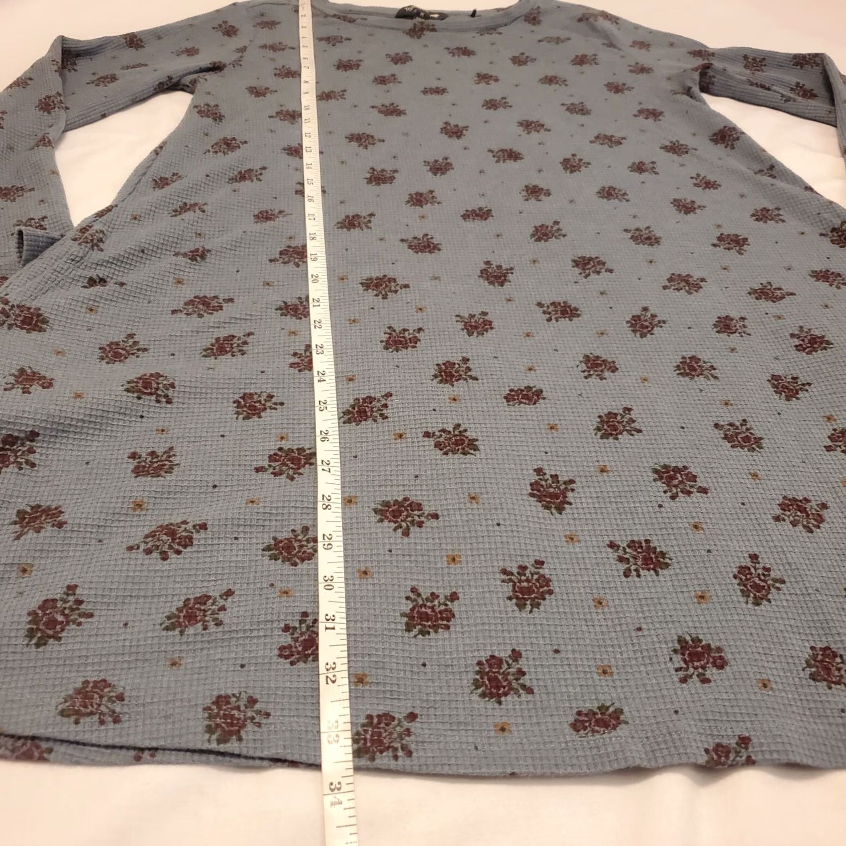Toad&Co - TOAD & Co. Waffle Knit Dress Womens Size M Blue Floral Long Sleeve Boho Size M / US 6-8 / IT 42-44 - 7 Thumbnail