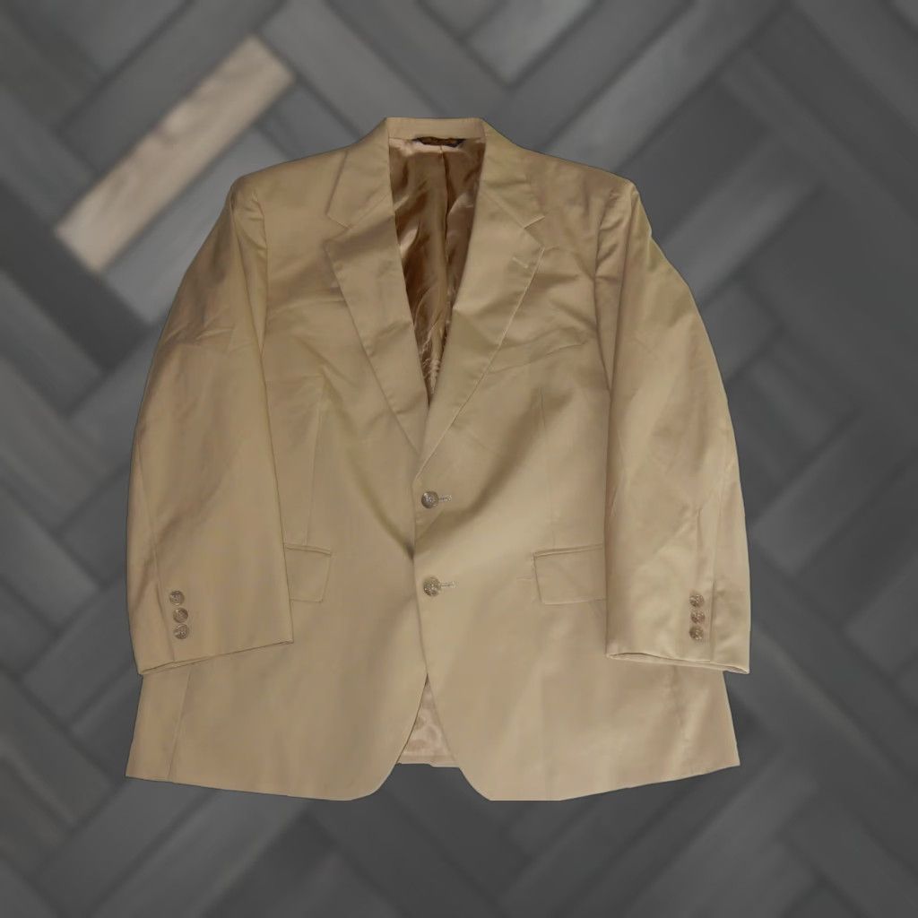Brooks Brothers VINTAGE Brooks Brothers Blazer Jacket Men's Size 42S Beige Wool Size 42R - 1 Thumbnail