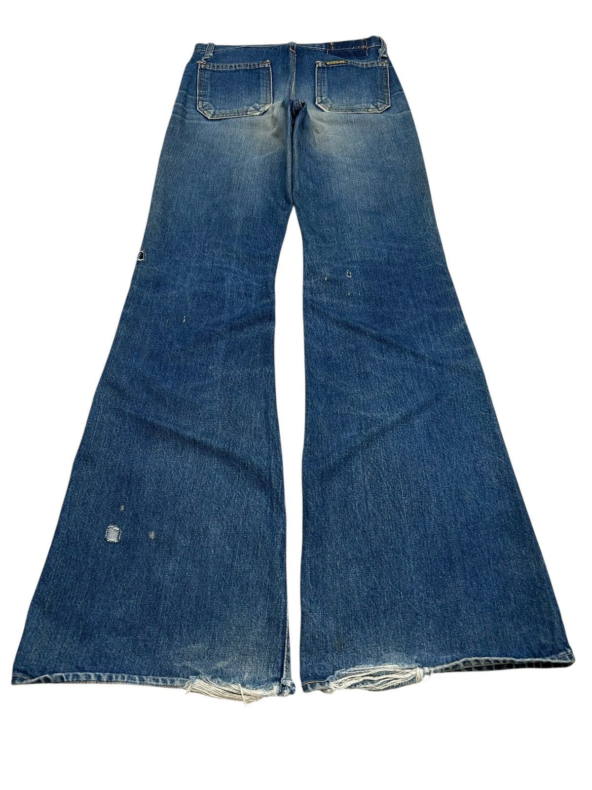 Tornado Mart 80s Bell Bottom Bobson Talon Blue Denim Size 27" / US 4 / IT 40 - 2 Thumbnail