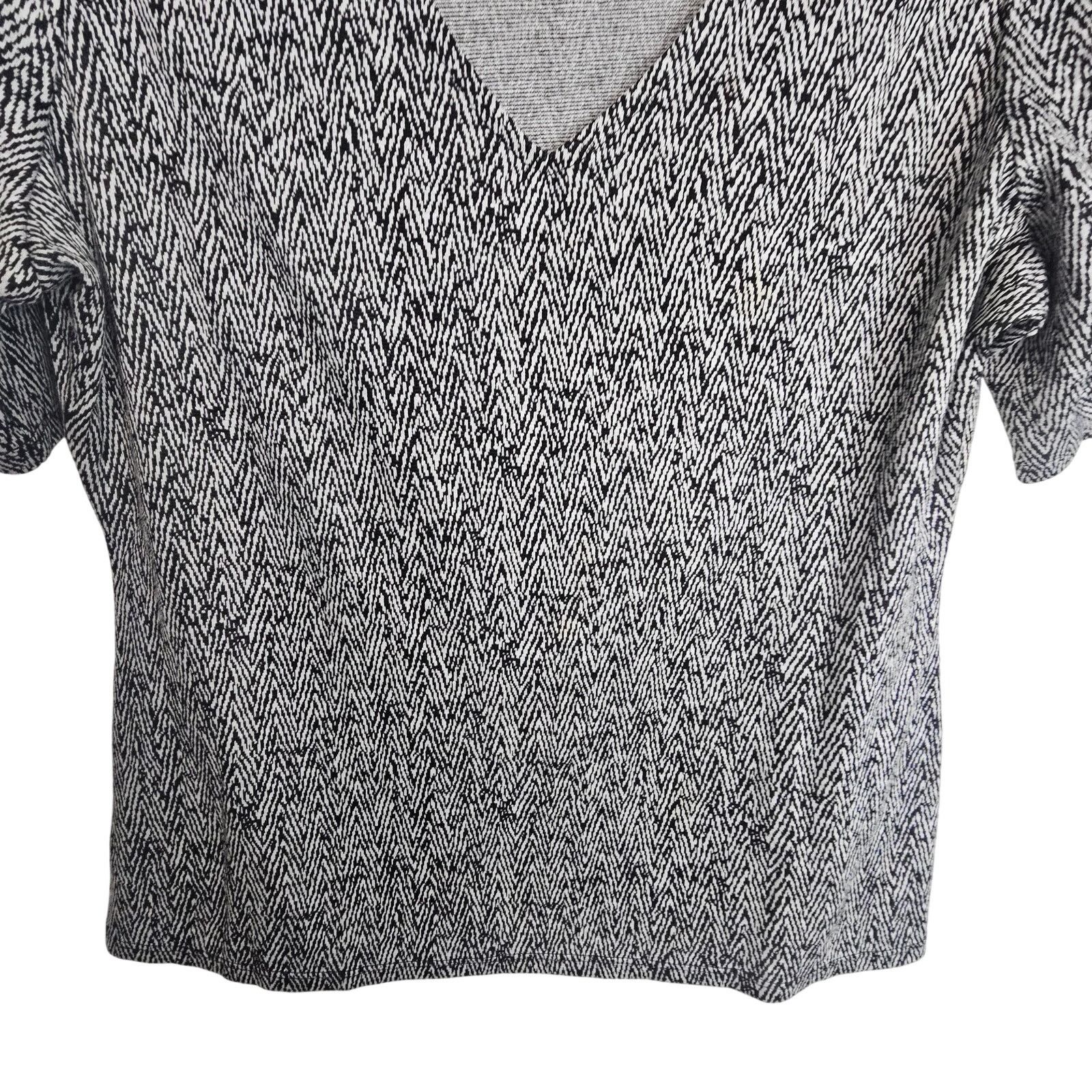 White House Black Market White House Black Market Black White Ruched Sleeve Womens M Size M / US 6-8 / IT 42-44 - 3 Thumbnail