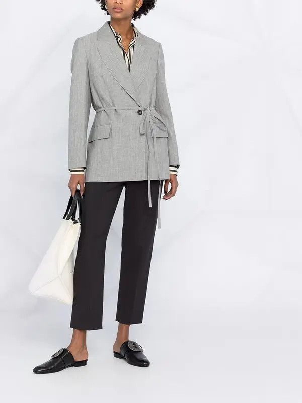 Brunello Cucinelli o1y0725 Blazer in Gray Size M / US 6-8 / IT 42-44 - 4 Thumbnail