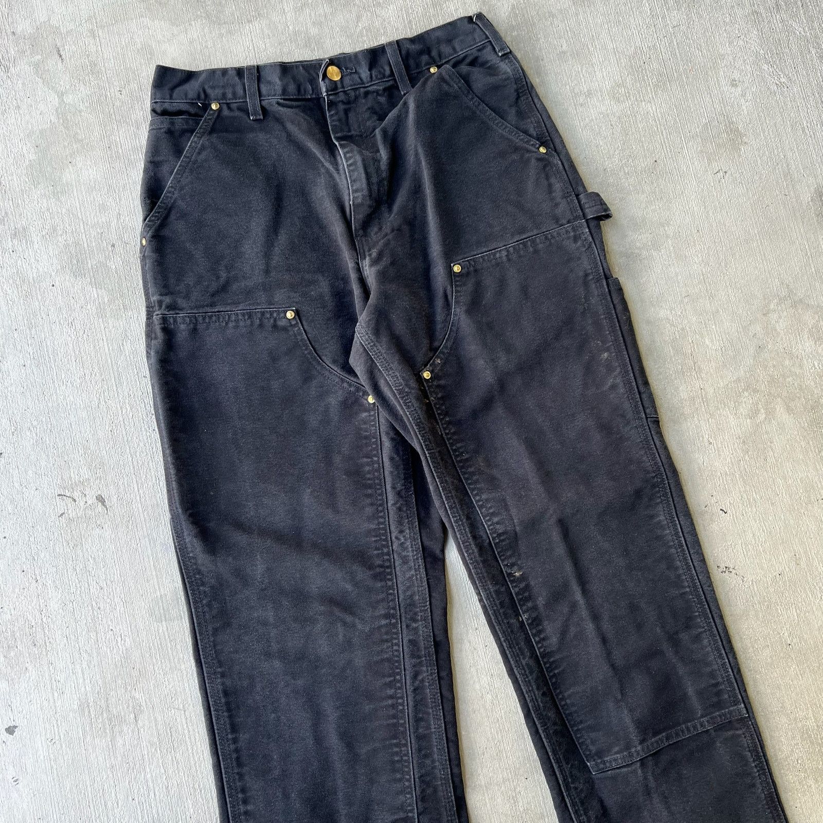 Carhartt × Vintage Carhartt black double knee work wear carpenter pants Size US 29 - 2 Thumbnail