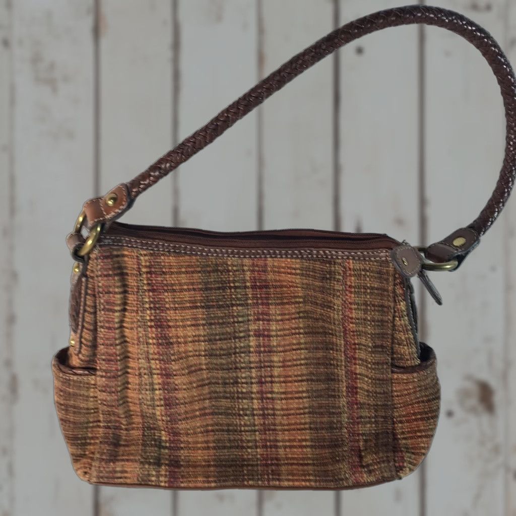 Fossil Fossil Women’s Medium Multicolor Tweed Leather Shoulder Bag Zip Closure Casual Travel Workwear Size ONE SIZE - 1 Thumbnail
