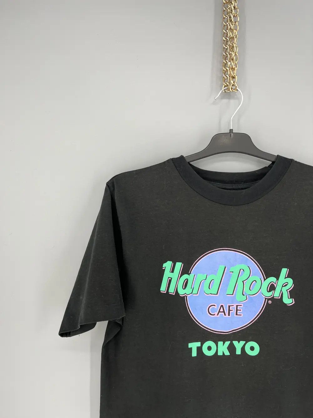Band Tees Vintage 90s Hard Rock Cafe Tokyo Single Stitch CropTop Shirt Size L / US 10 / IT 46 - 4 Thumbnail