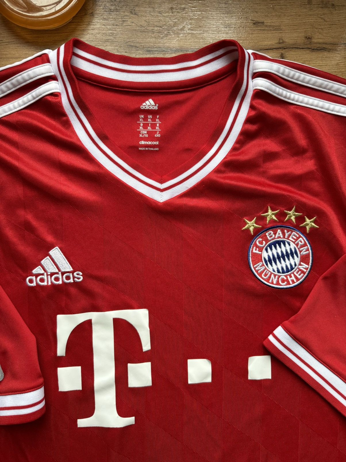 Adidas 2012 Adidas Bayern Munchen red soccer jersey bundesliga Size US XL / EU 56 / 4 - 6 Thumbnail