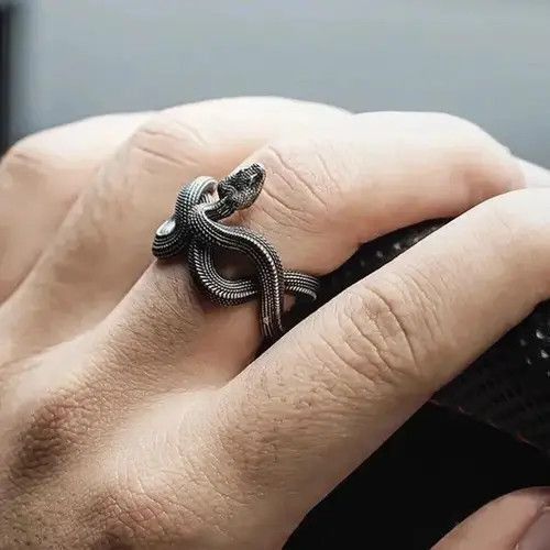Jewelry Adjustable Retro Style Snake Ring Size ONE SIZE - 4 Thumbnail