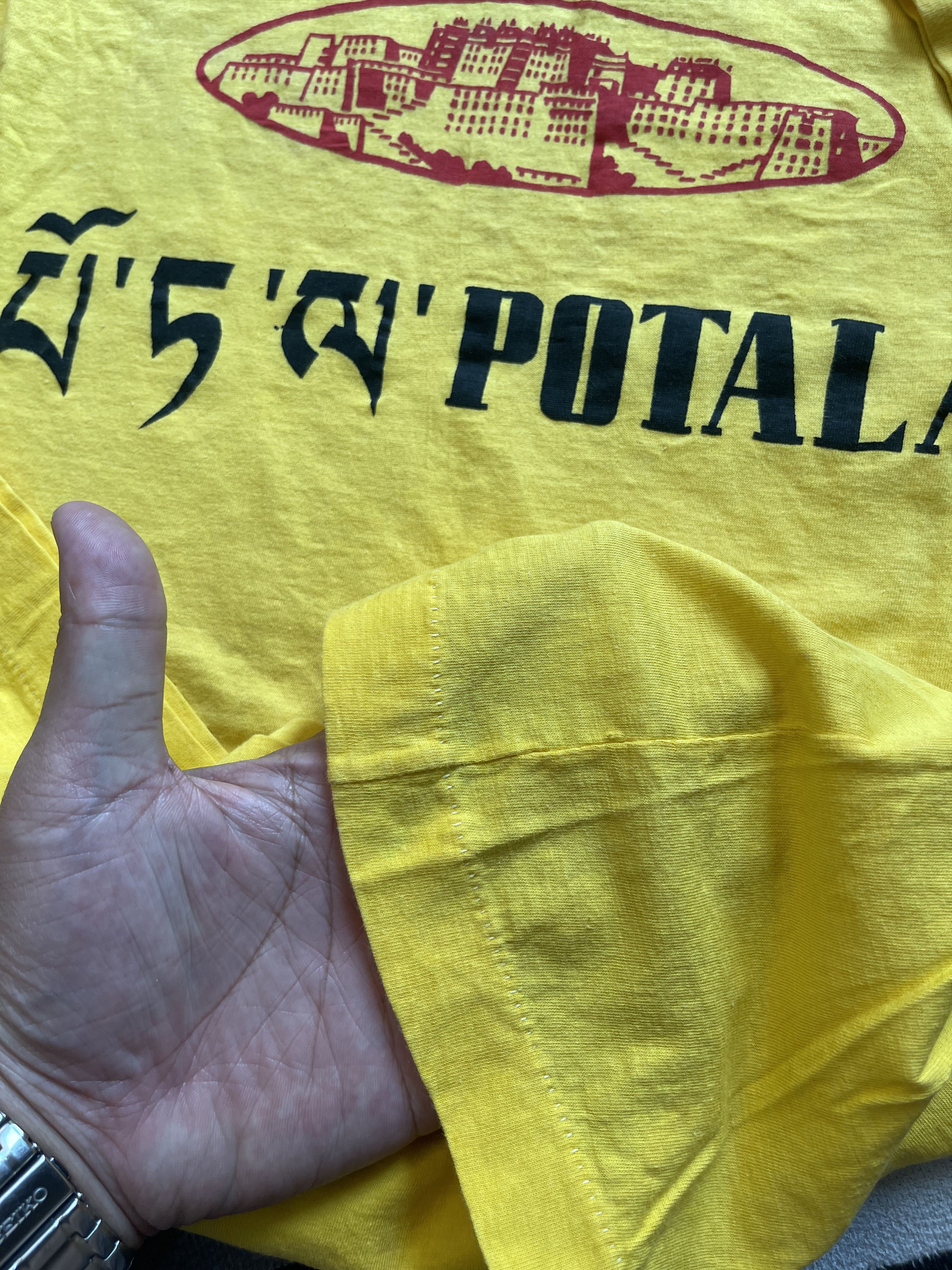 Vintage Lhasa Tibet Potala Palace Travel Souvenir Tee Yellow Vintage Size US M / EU 48-50 / 2 - 4 Thumbnail
