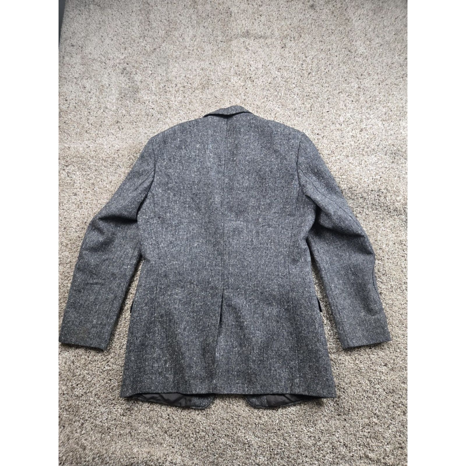 Stafford Stafford Mens 42L Gray British Tweed Wool Sport Coat 2 Button Notch Lapel Long Jacket Single-Breasted Casual Mens Size US XS / EU 42 / 0 - 7 Thumbnail