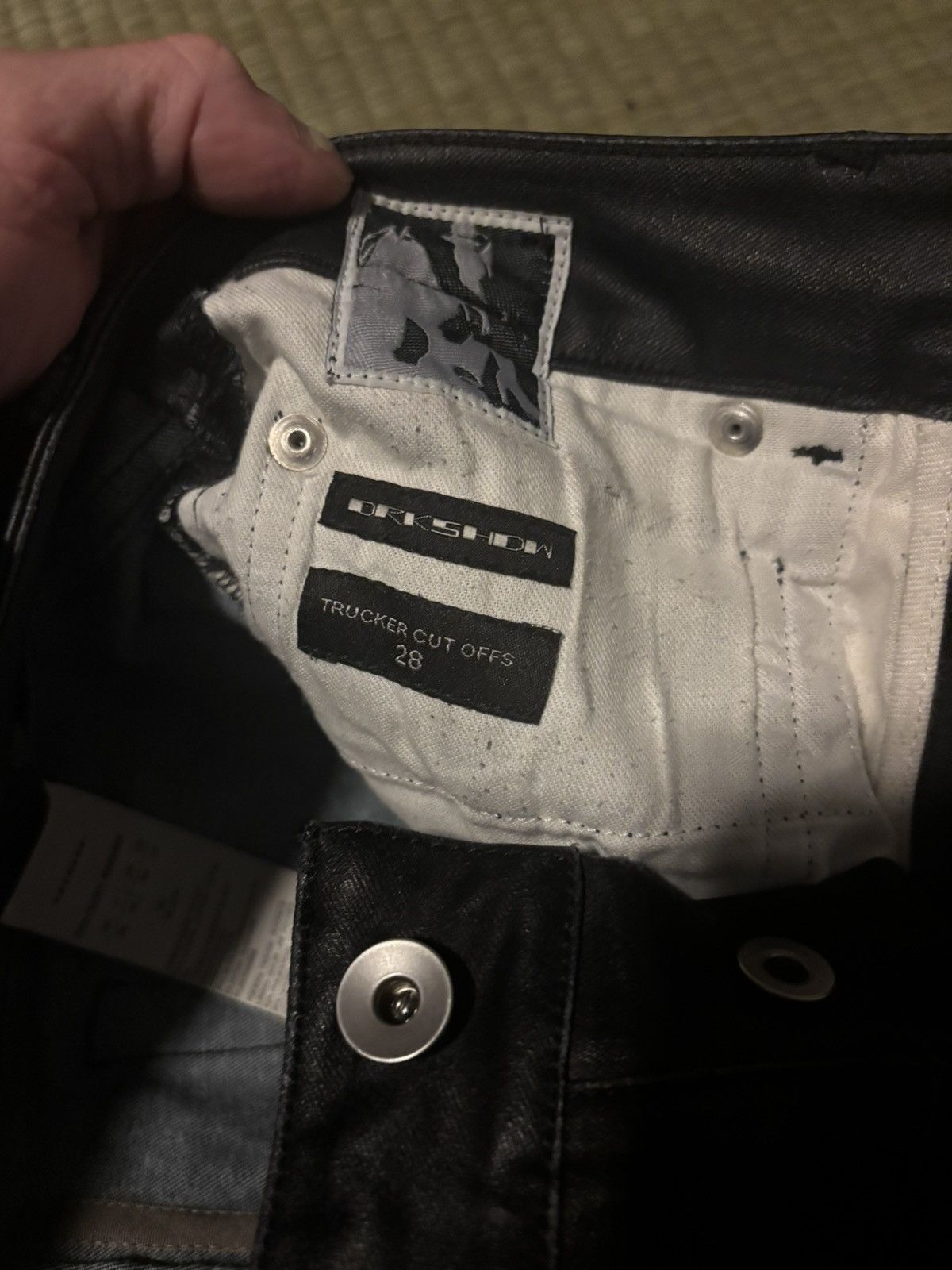 Rick Owens Drkshdw DRKSHDW Penta Trucker Jorts Black Waxed Denim sz 28 Size US 28 / EU 44 - 5 Thumbnail