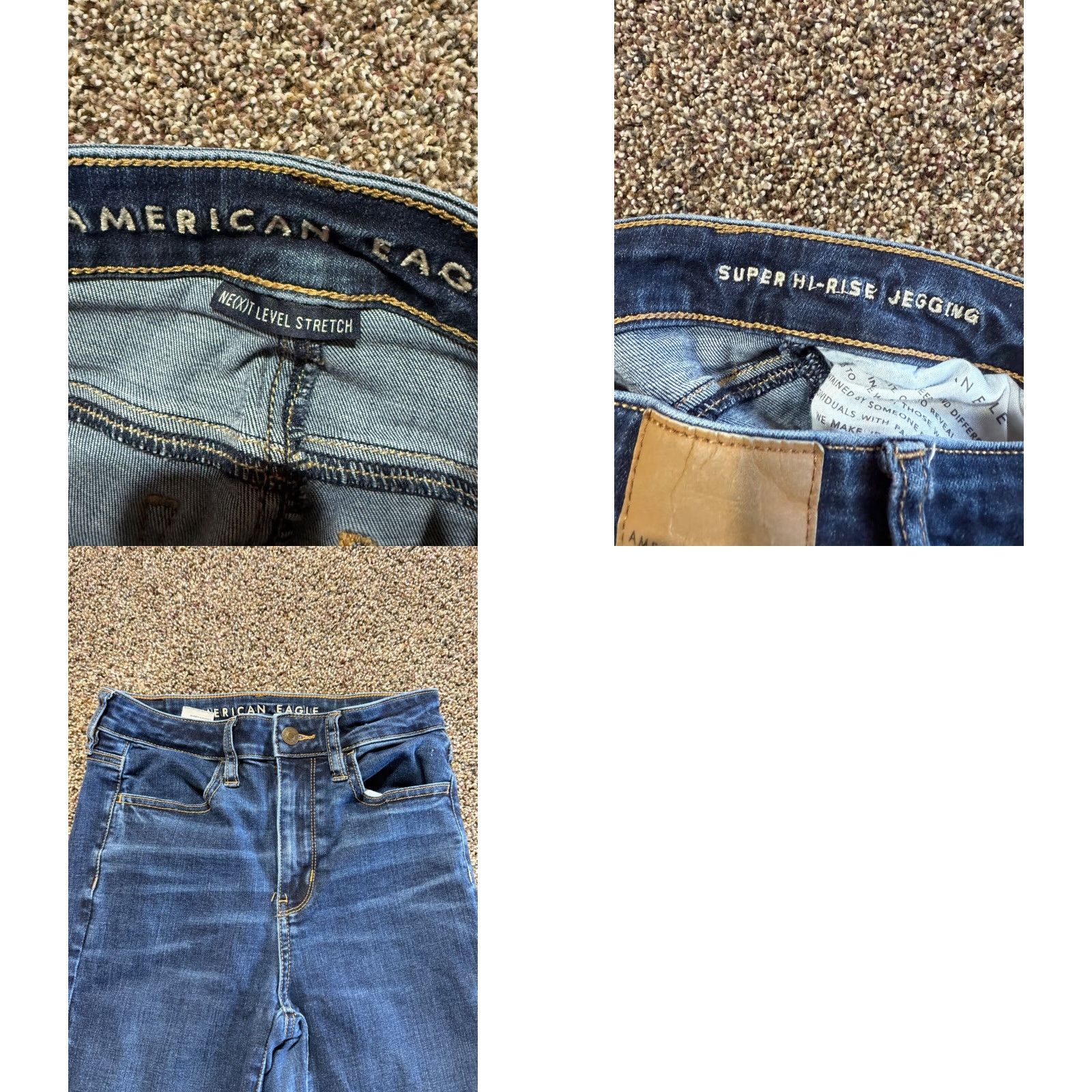 American Eagle Outfitters American Eagle Women's Jeans Size 2 Tall Blue Denim Jegging Long High Rise TALL Womens Jeans Size 26" / US 2 / IT 38 - 8 Thumbnail