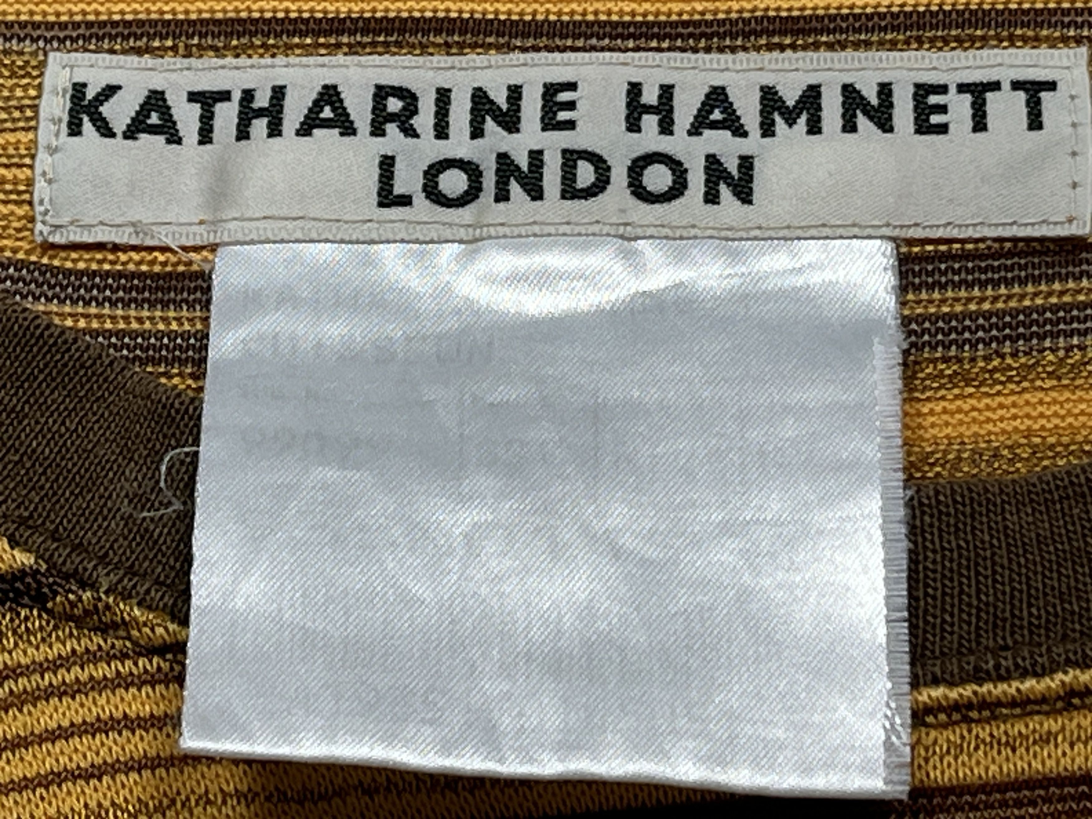 Japanese Brand Katharine Hamnett Stripes Oranje Brown Thin 00s Y2K Size US L / EU 52-54 / 3 - 4 Thumbnail